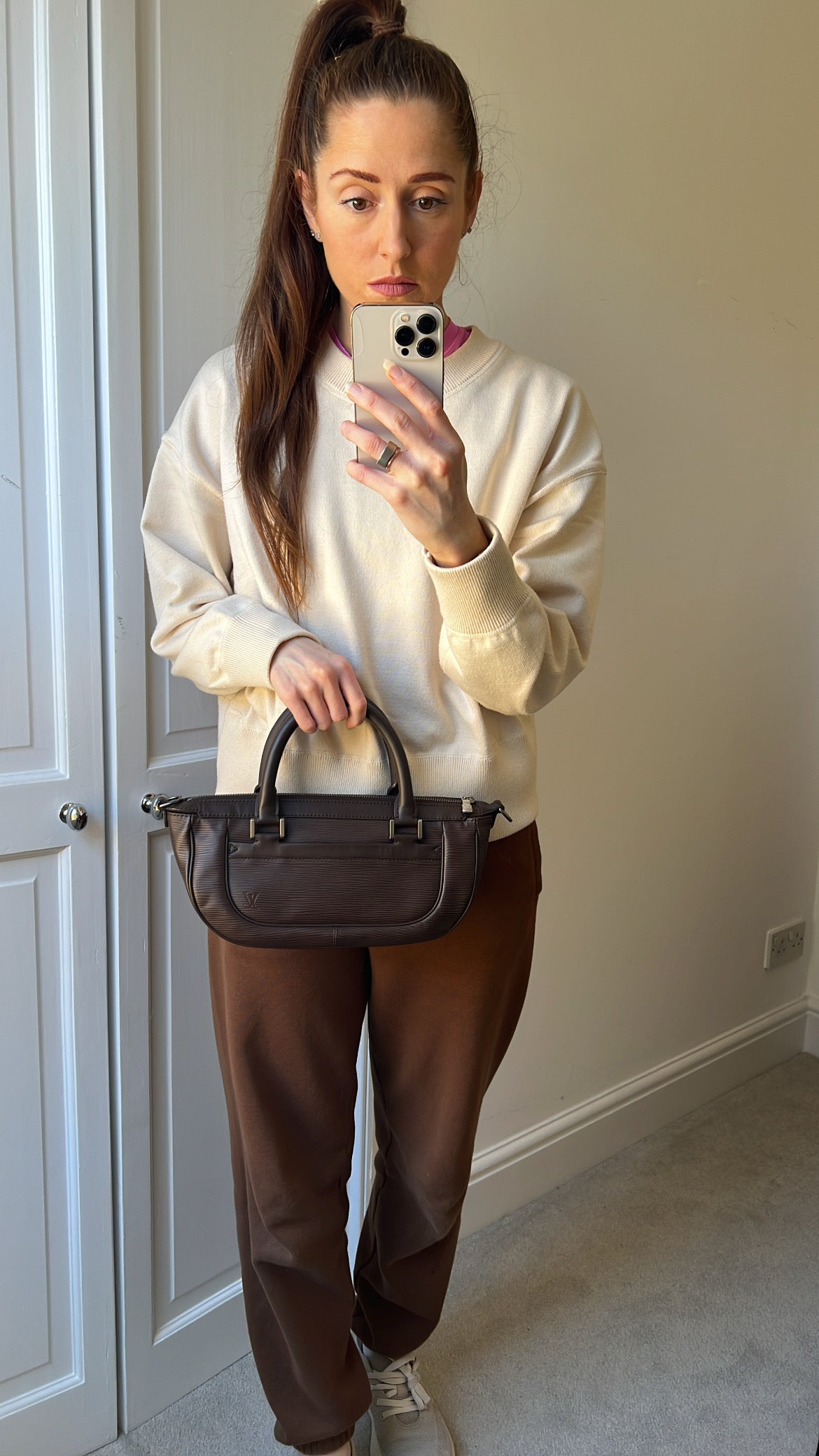 Louis Vuitton Dhanura PM Dark Brown Epi Leather