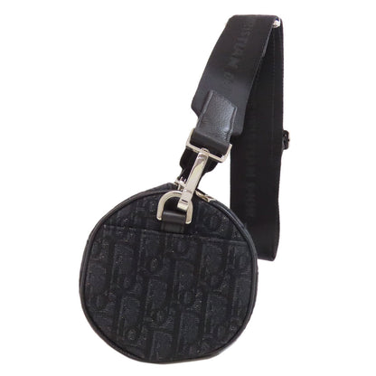 Christian Dior Shoulder Bag canvas black Oblique Women