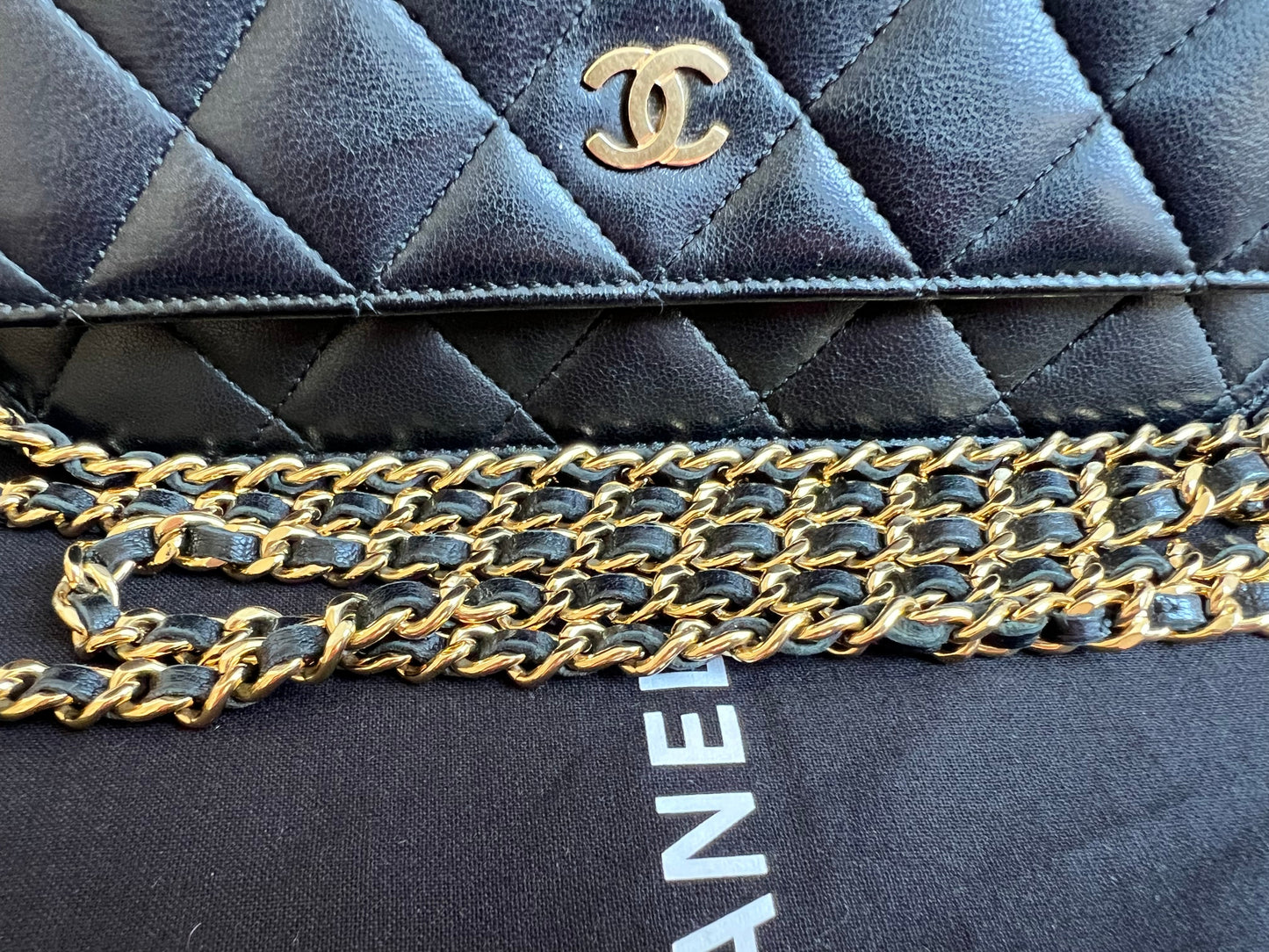 Chanel Wallet on Chain in Black Lambskin Gold Hardware (RRP £2,930)