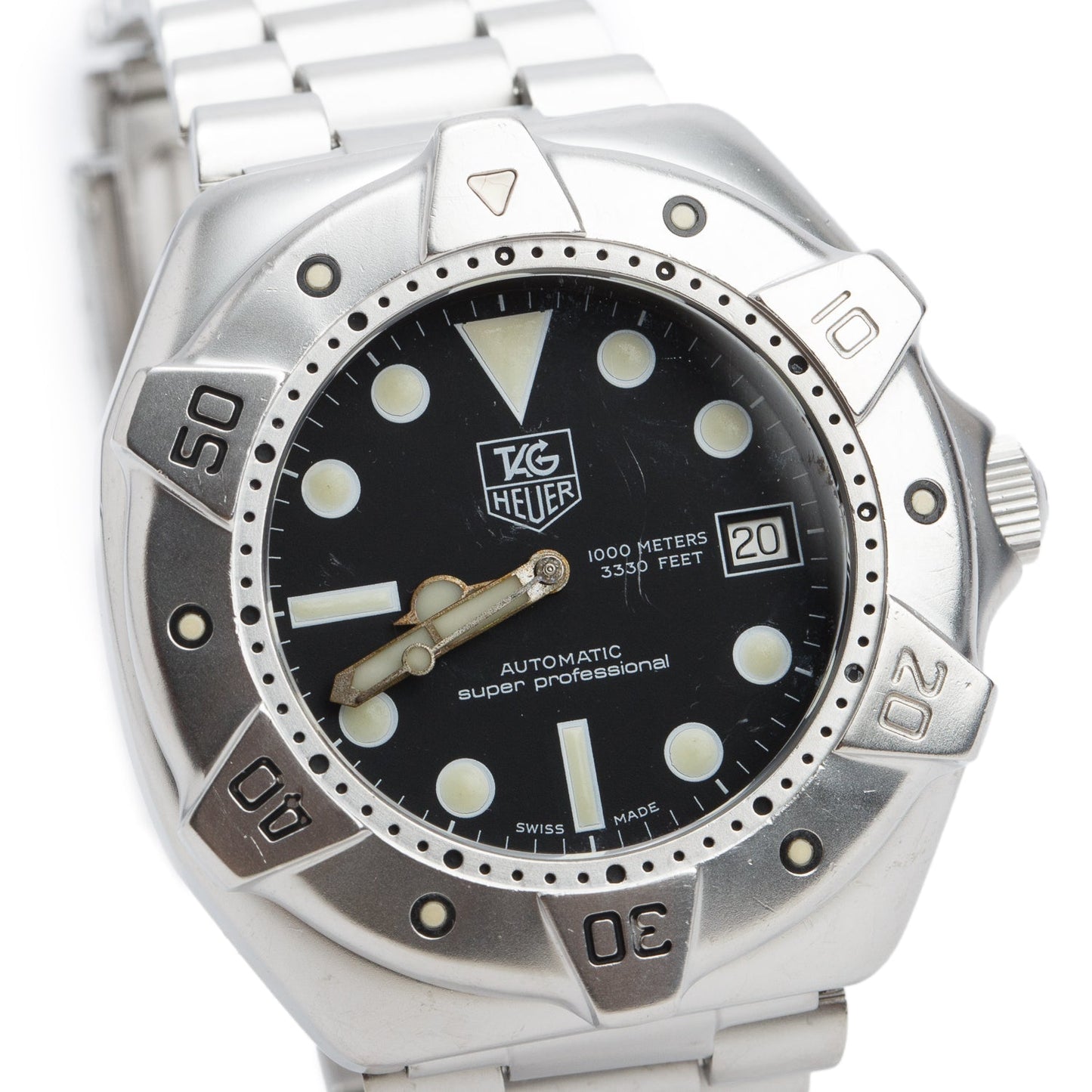 Tag Heuer Stainless Steel Super Professional 43 MM Automatic Watch Black Dial WS2110-3 w/ Box & Papers