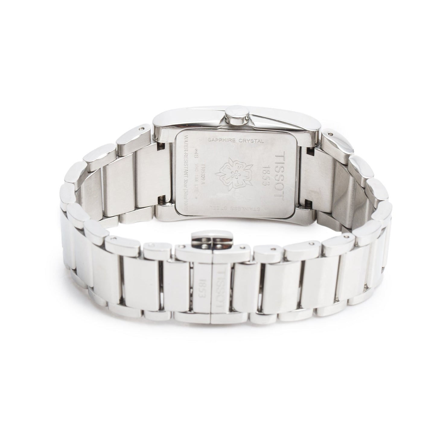 Tissot Stainless Steel Generosi-T Quartz Watch Diamond Black Mother of Pearl Dial w/ Box & Papers
