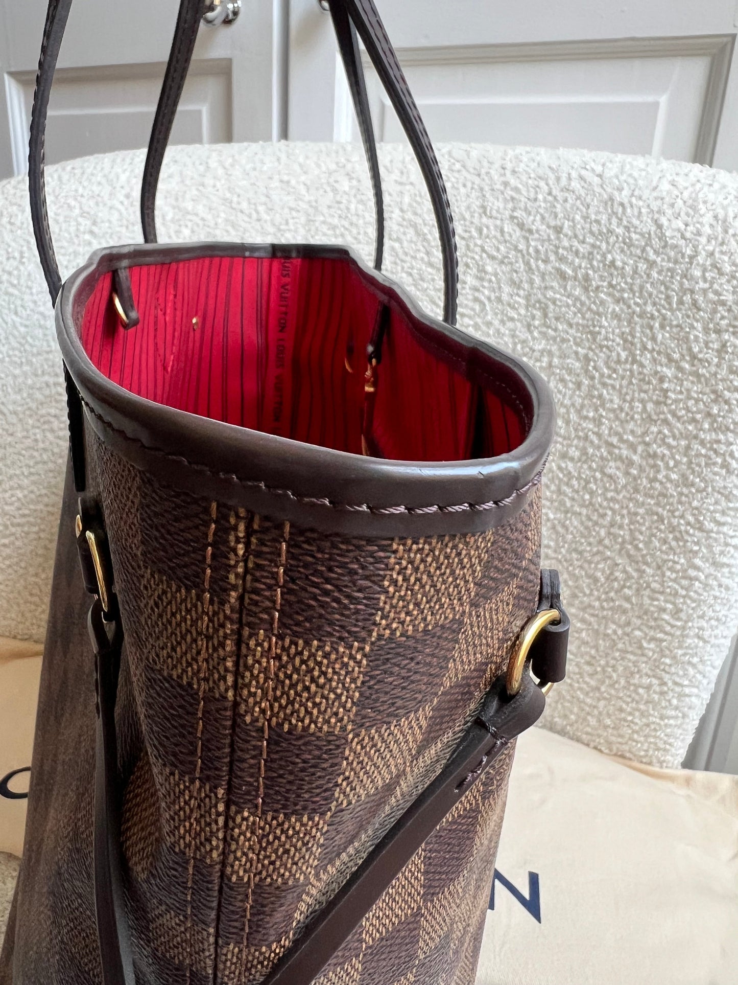 Louis Vuitton Neverfull MM Damier Ebene Cherry Interior (RRP £1,430)
