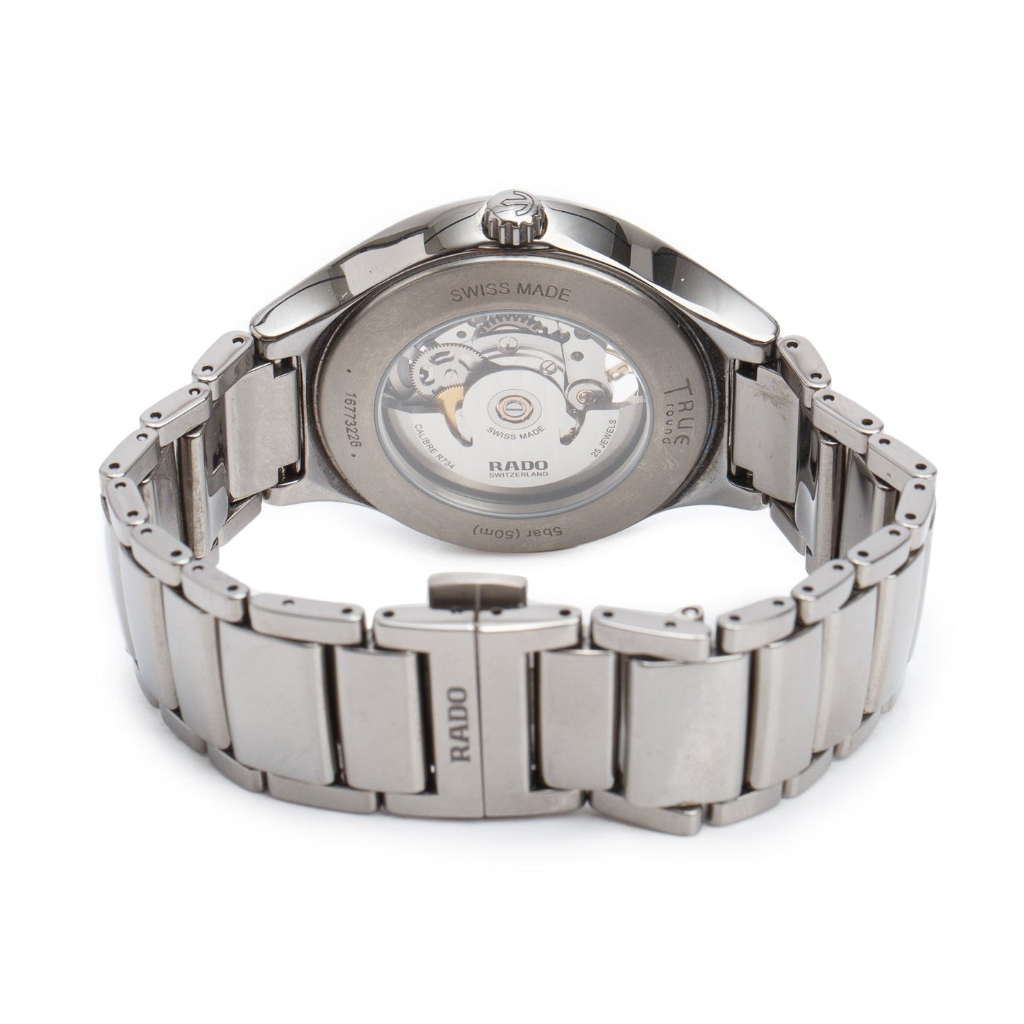 Rado Ceramic True Round 40 MM Open Heart Automatic Watch Grey Dial