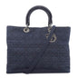 Christian Dior Handbag denim Navy Lady Dior Cannage Tote 2WAY