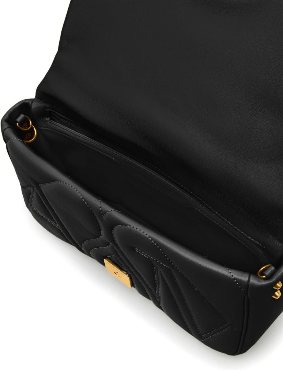 SEAL LOGO SMALL LEATHER CROSSBODY BAG