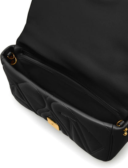 SEAL LOGO SMALL LEATHER CROSSBODY BAG