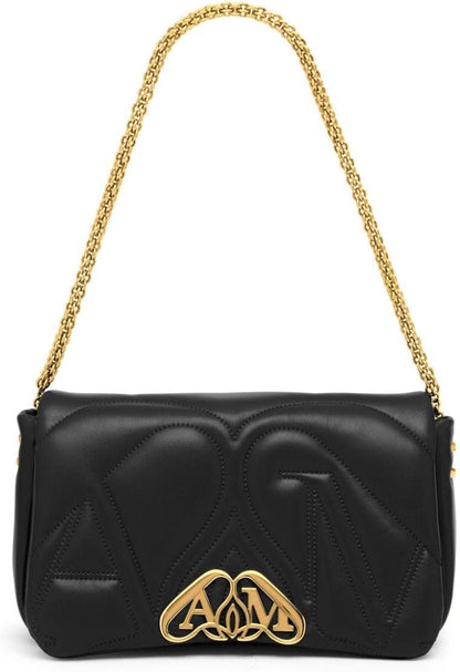 SEAL LOGO SMALL LEATHER CROSSBODY BAG