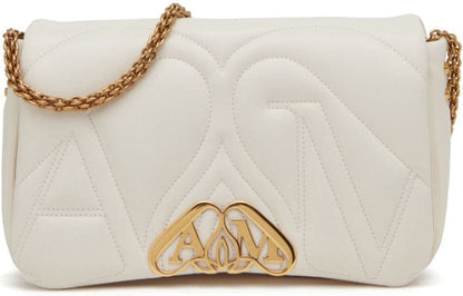 SEAL LOGO SMALL LEATHER CROSSBODY BAG