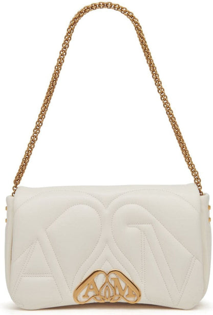 SEAL LOGO SMALL LEATHER CROSSBODY BAG