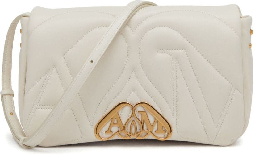 SEAL LOGO SMALL LEATHER CROSSBODY BAG