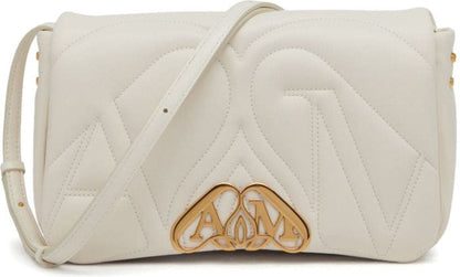SEAL LOGO SMALL LEATHER CROSSBODY BAG