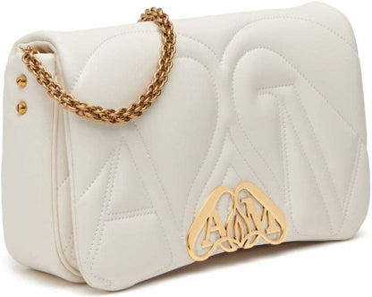 SEAL LOGO SMALL LEATHER CROSSBODY BAG