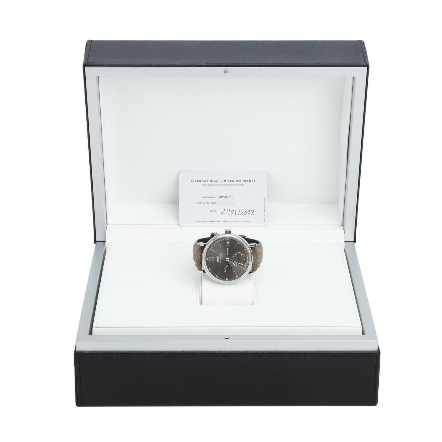 IWC 2023 Stainless Steel Portofinio Hand-Wound 45 MM Manual Watch Grey Dial IW510115 w/ Box & Papers