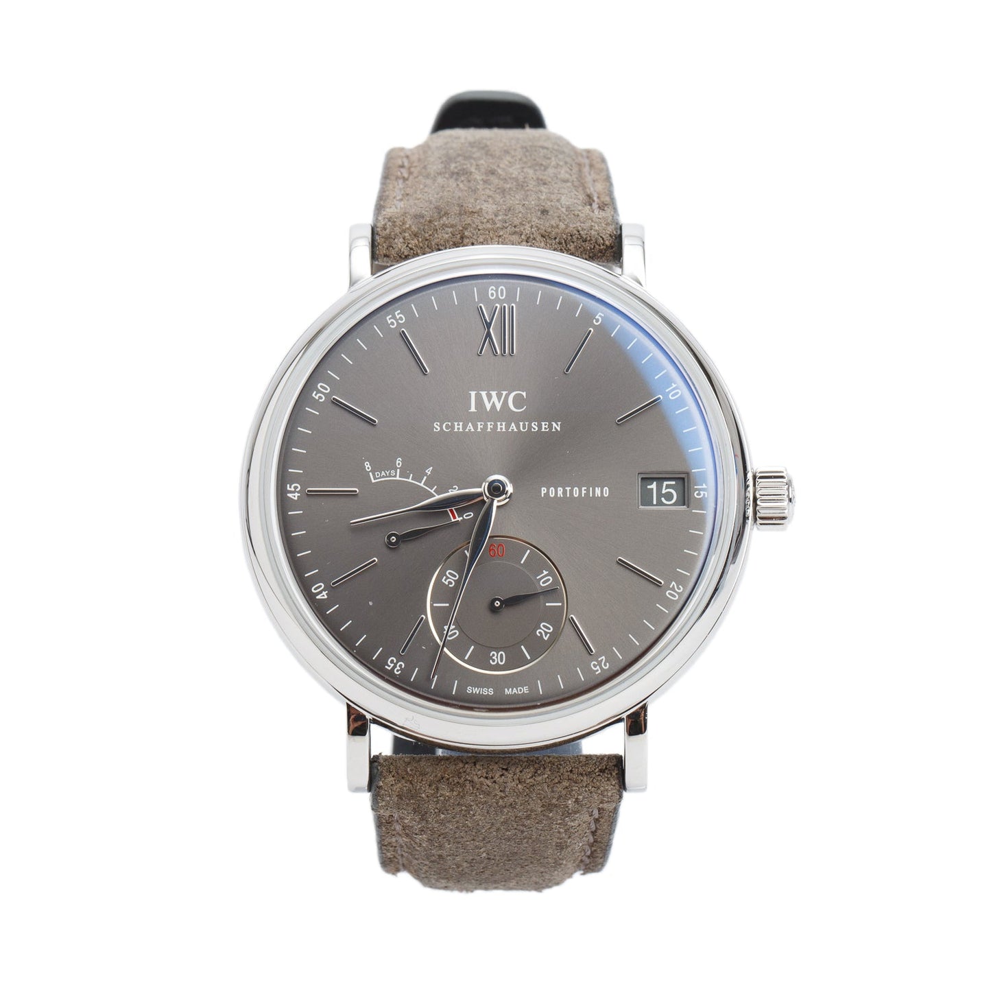 IWC 2023 Stainless Steel Portofinio Hand-Wound 45 MM Manual Watch Grey Dial IW510115 w/ Box & Papers