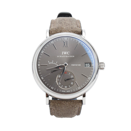 IWC 2023 Stainless Steel Portofinio Hand-Wound 45 MM Manual Watch Grey Dial IW510115 w/ Box & Papers