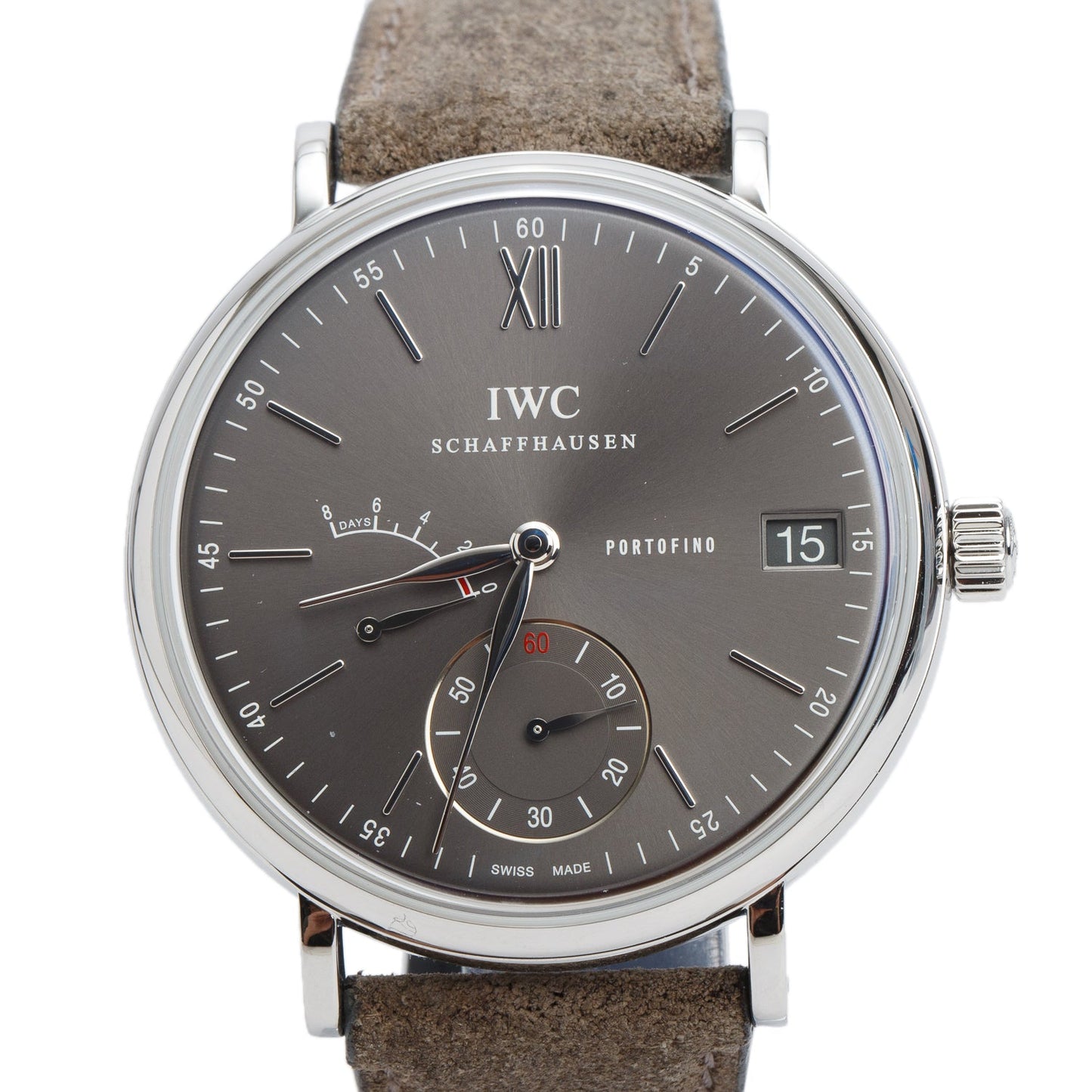 IWC 2023 Stainless Steel Portofinio Hand-Wound 45 MM Manual Watch Grey Dial IW510115 w/ Box & Papers