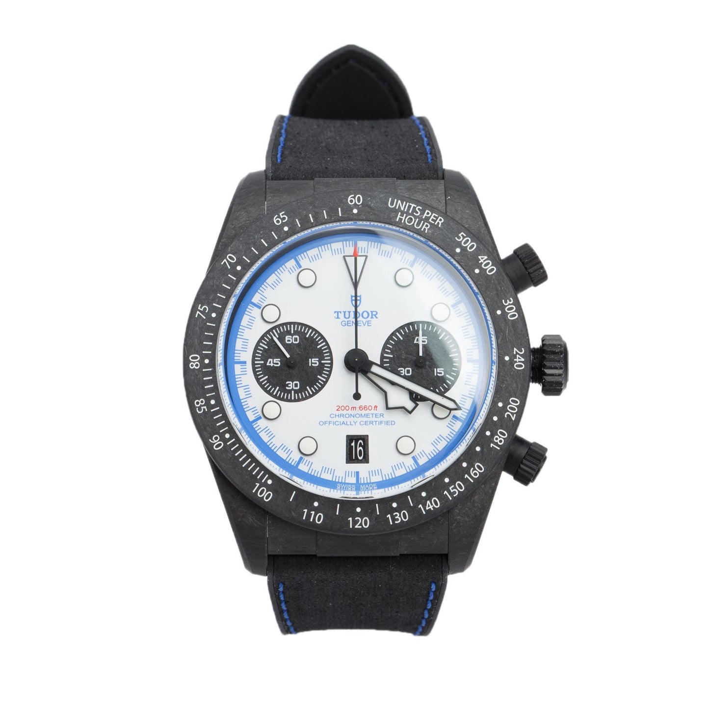 Tudor 2025 Black Carbon Black Bay 42 MM Automatic Chronograph Watch White Dial 79377KN w/ Box & Papers
