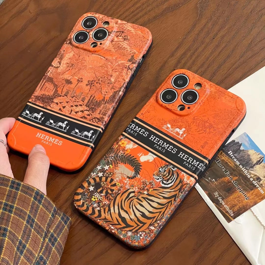 Hermes Design iPhone Case For 11 12 13 14 Pro Max Plus
