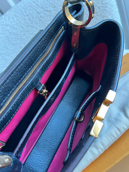 Louis Vuitton Capucines MM Black with Silver Hardware (RRP £4,350)