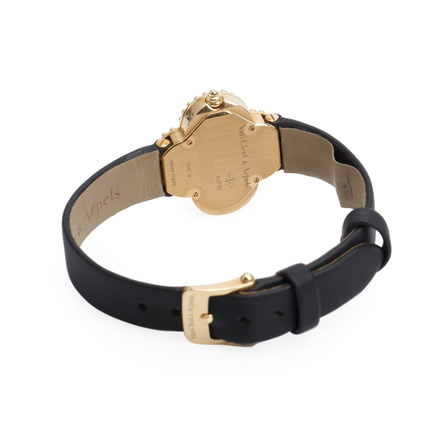 Van Cleef & Arpels 2022 18k Yellow Gold Alhambra 26 MM Quartz Watch, Small Model Mother of Pearl Dial w/ Box & Certificate