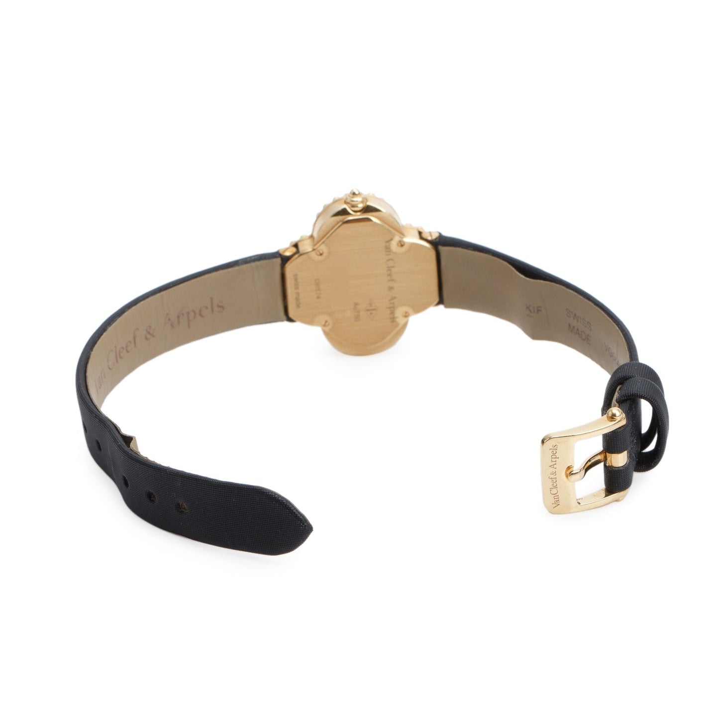 Van Cleef & Arpels 2022 18k Yellow Gold Alhambra 26 MM Quartz Watch, Small Model Mother of Pearl Dial w/ Box & Certificate