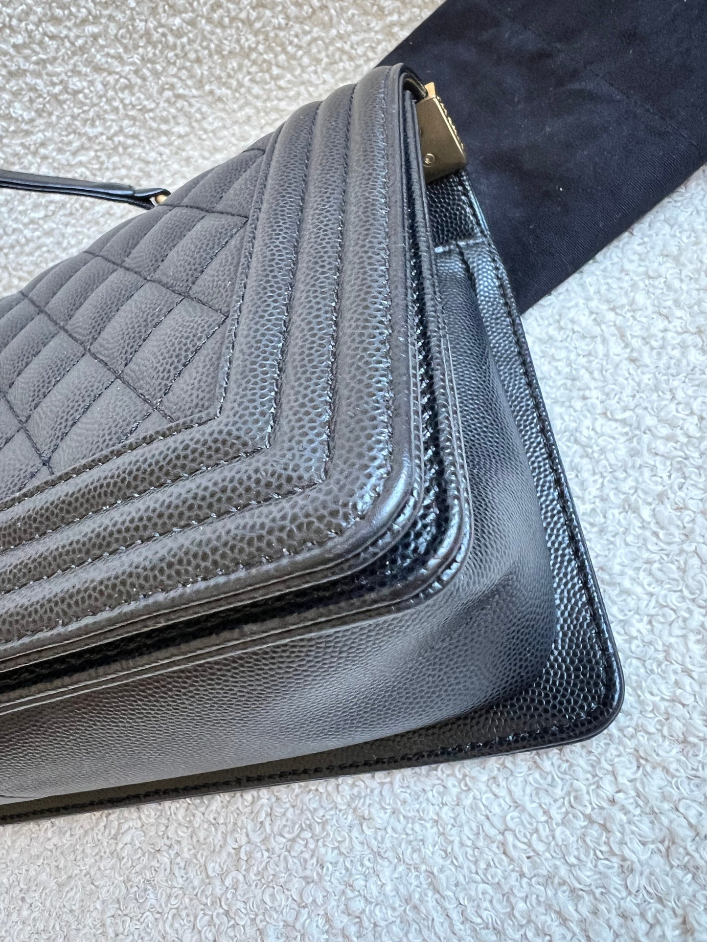 Chanel Black Caviar Medium Boy Bag (RRP £5800)