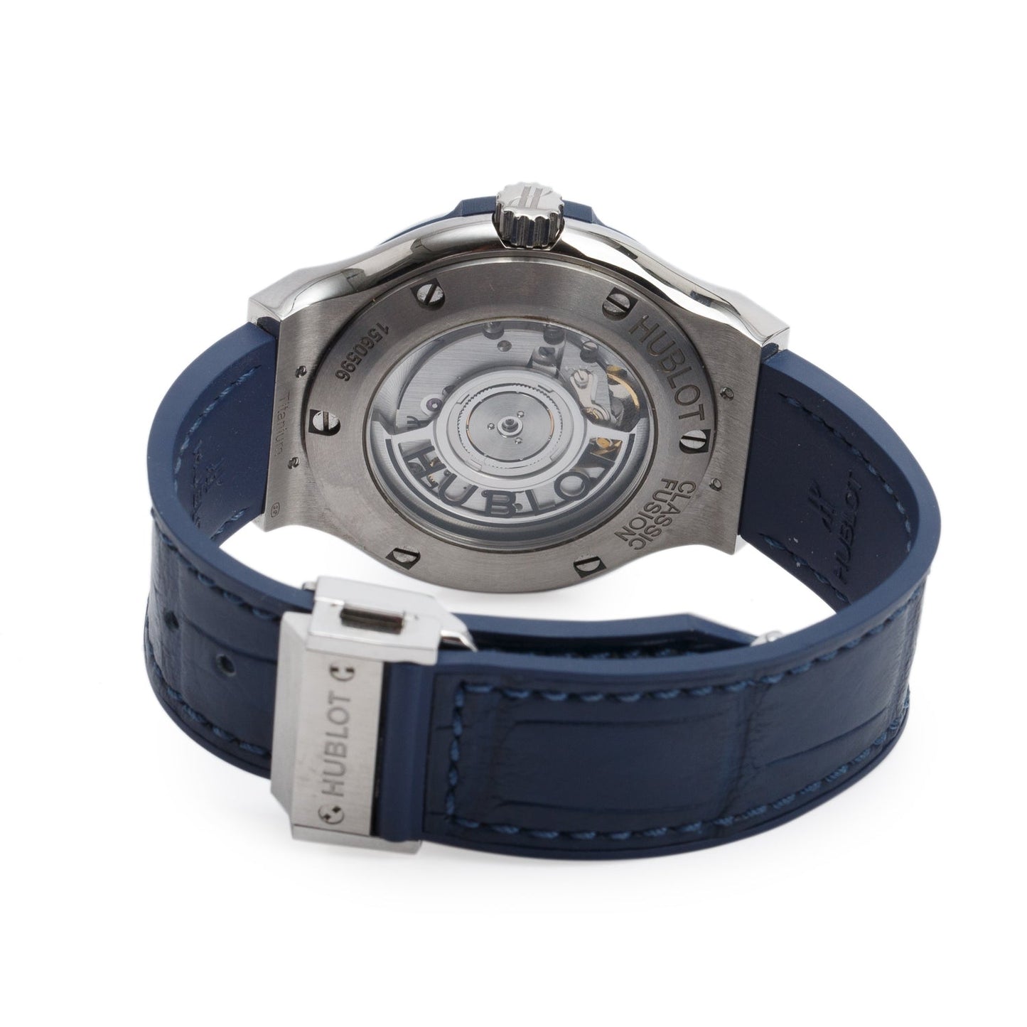 Hublot 2023 Titanium Diamond Bezel Classic Fusion 38 MM Automatic Watch Blue Dial w/ Box