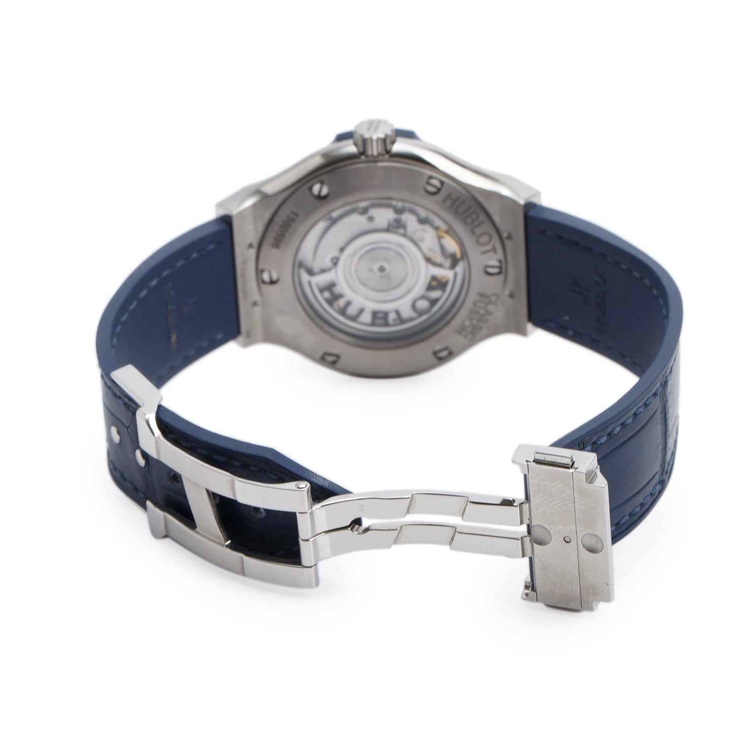 Hublot 2023 Titanium Diamond Bezel Classic Fusion 38 MM Automatic Watch Blue Dial w/ Box