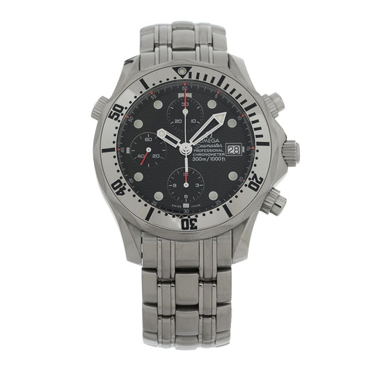 Stainless Steel 42mm Seamaster 300M Chronograph Diver Automatic Watch Black 2598.80.00