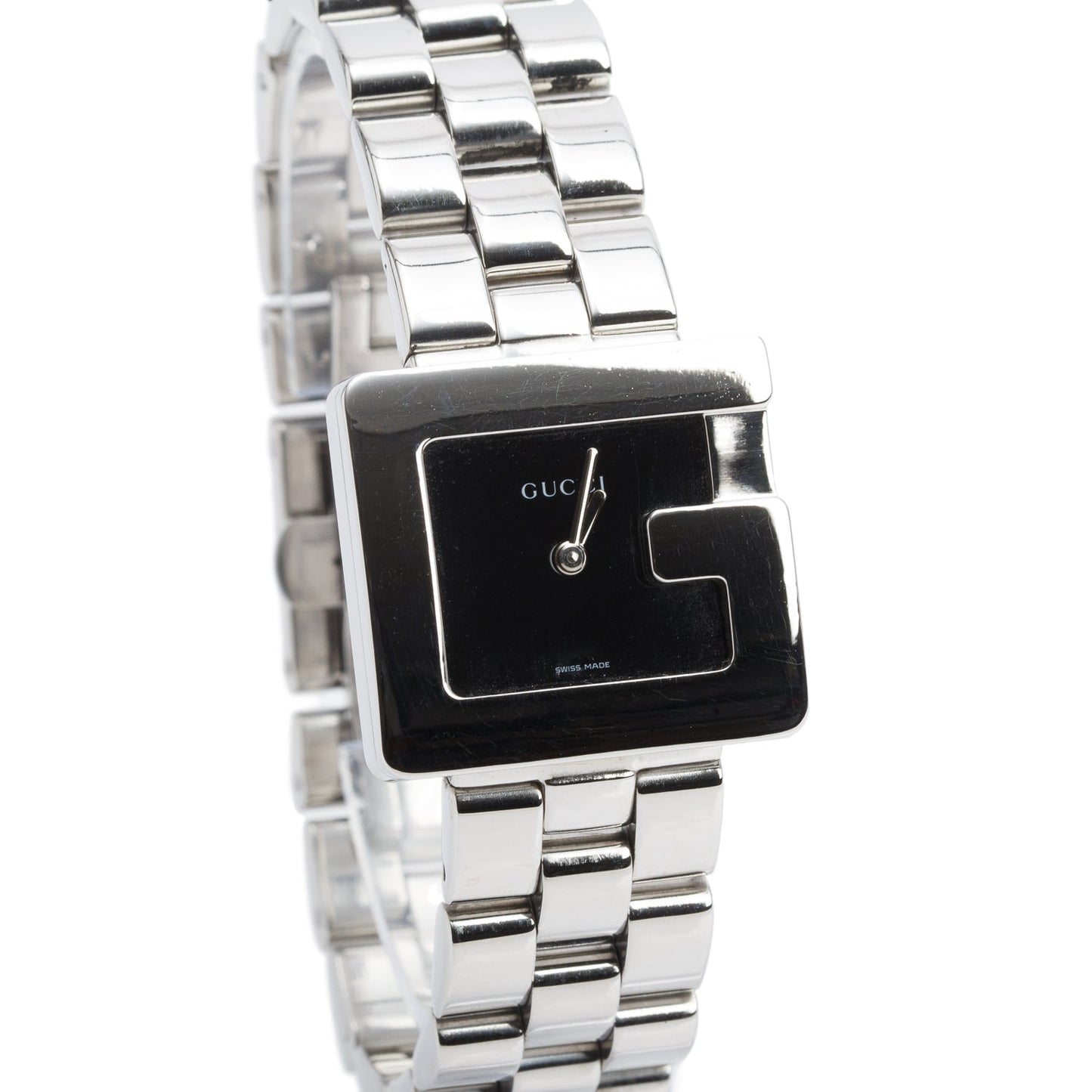 Gucci Stainless Steel 3600J Series 27 MM Quartz Watch Black Dial