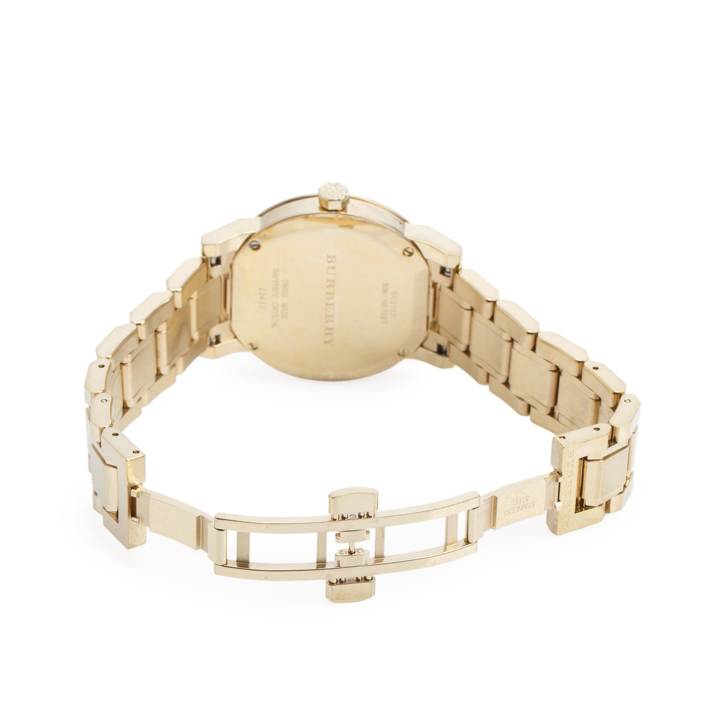 Burberry Gold-Plated Stainless Steel BU9103 34 MM The City Quartz Watch Silver Dial