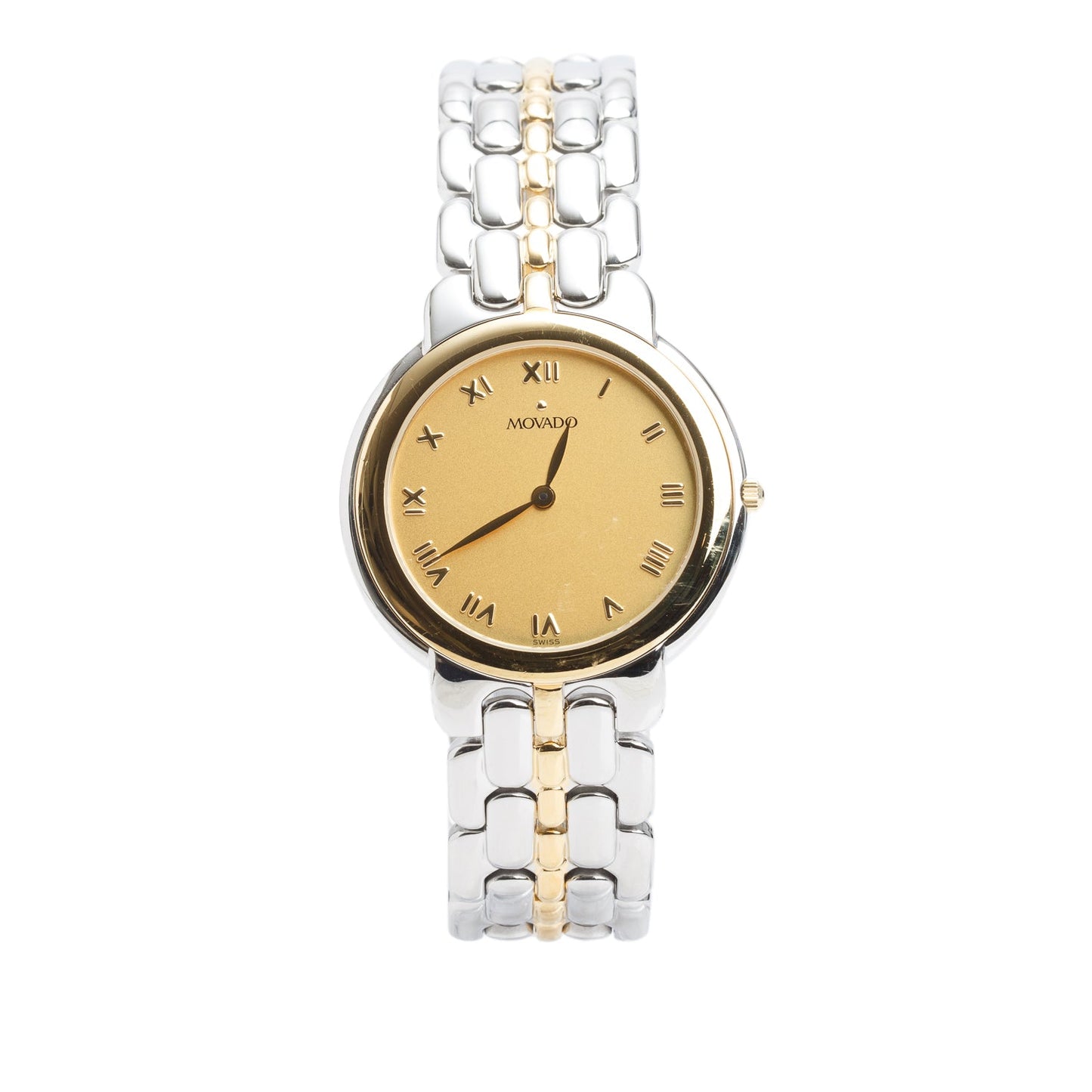 Movado Two-Tone Stainless Steel 1881 Museum 35 MM Quartz Watch Gold Roman Dial