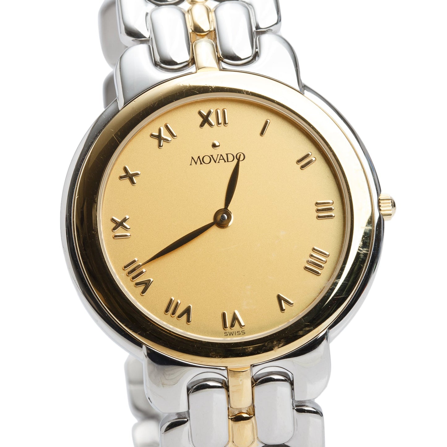 Movado Two-Tone Stainless Steel 1881 Museum 35 MM Quartz Watch Gold Roman Dial
