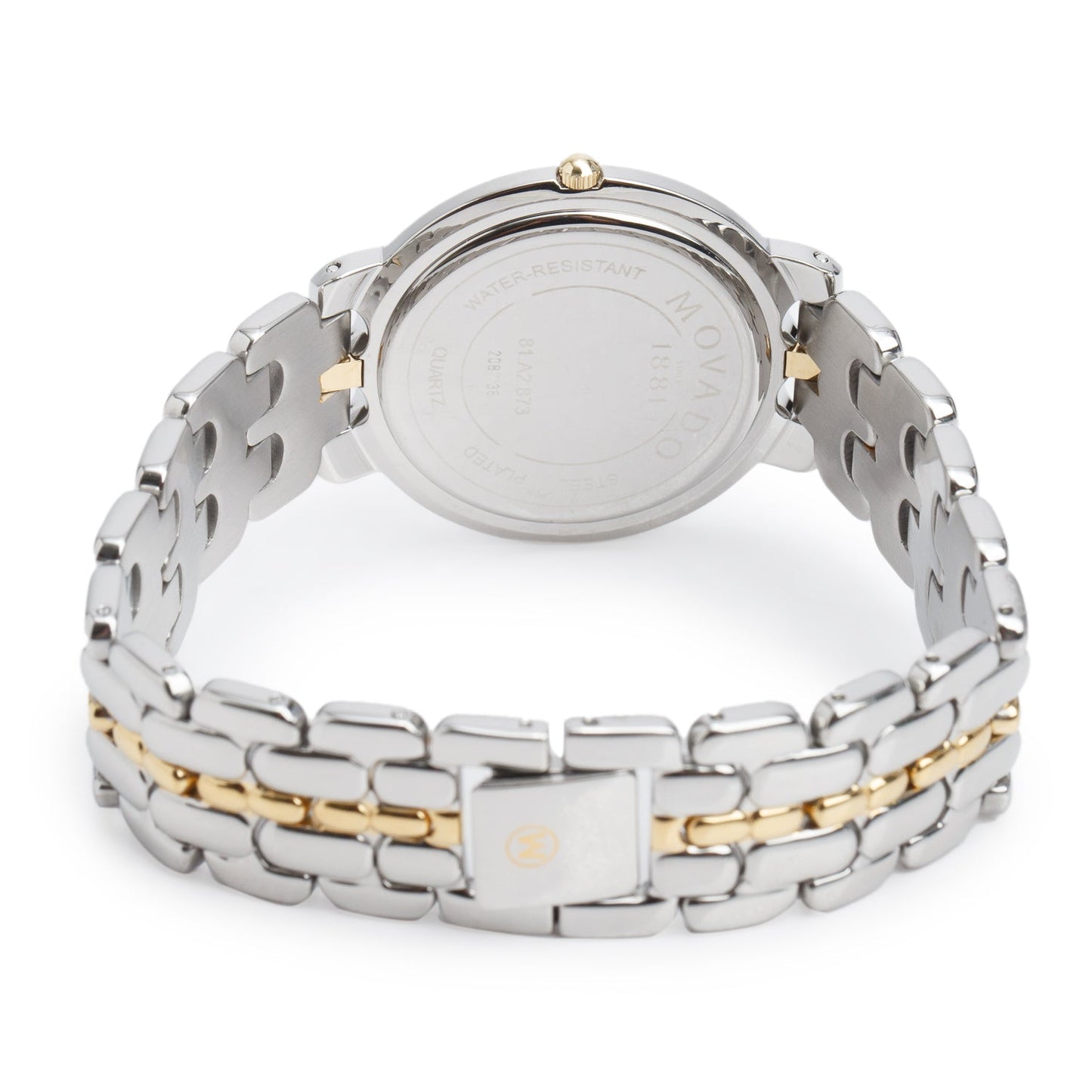 Movado Two-Tone Stainless Steel 1881 Museum 35 MM Quartz Watch Gold Roman Dial