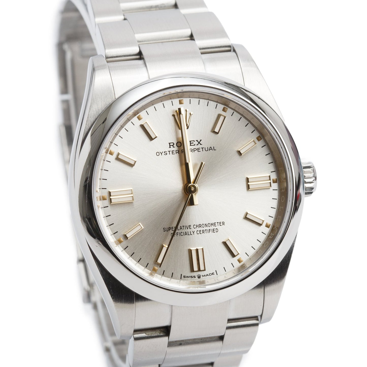 Rolex 2022 Stainless Steel Oyster Perpetual 36 MM Watch Silver Dial 126000 w/ Box & Papers