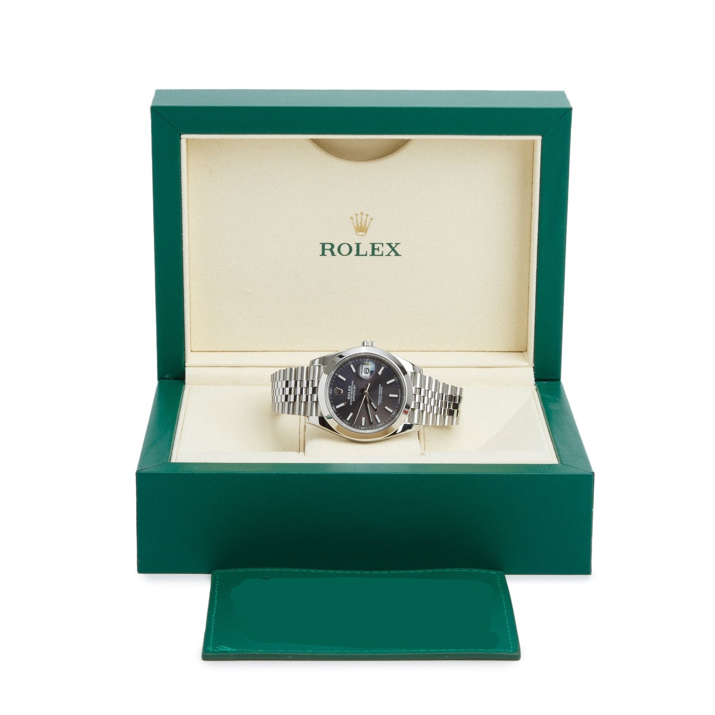 Rolex Stainless Steel Datejust 41 MM Slate Grey Dial Automatic Watch 126300 w/ Box