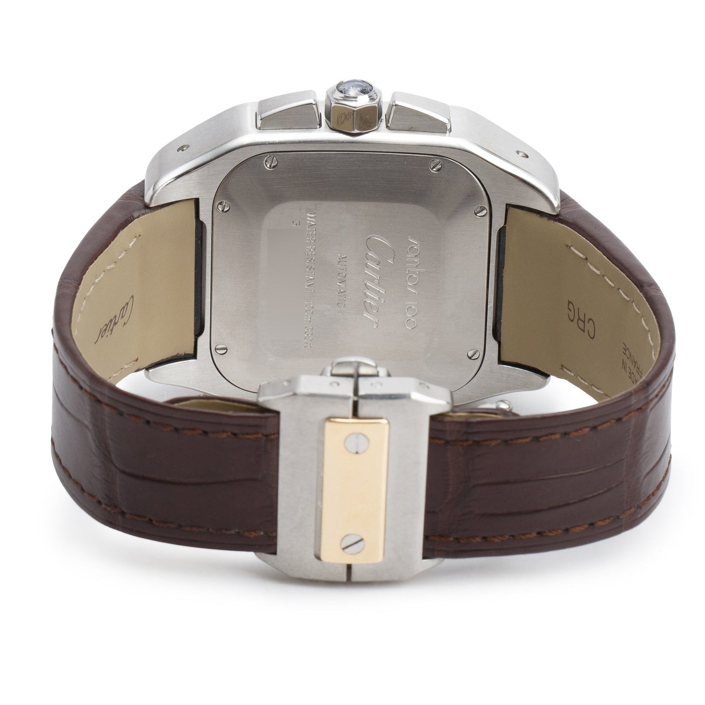 Cartier Stainless Steel & 18k Yellow Gold Santos 100 XL Automatic Chronograph Watch 2740 w/ Box & Papers