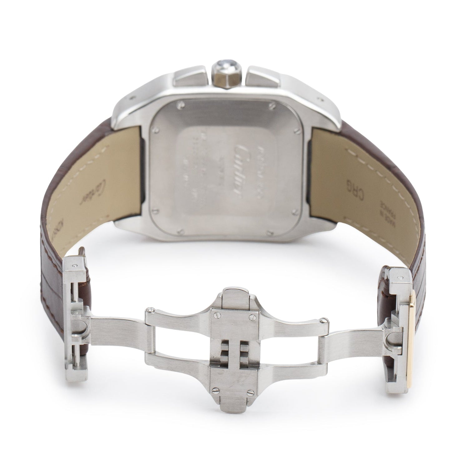 Cartier Stainless Steel & 18k Yellow Gold Santos 100 XL Automatic Chronograph Watch 2740 w/ Box & Papers
