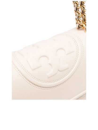 Cream Embossed Quilted Crossbody