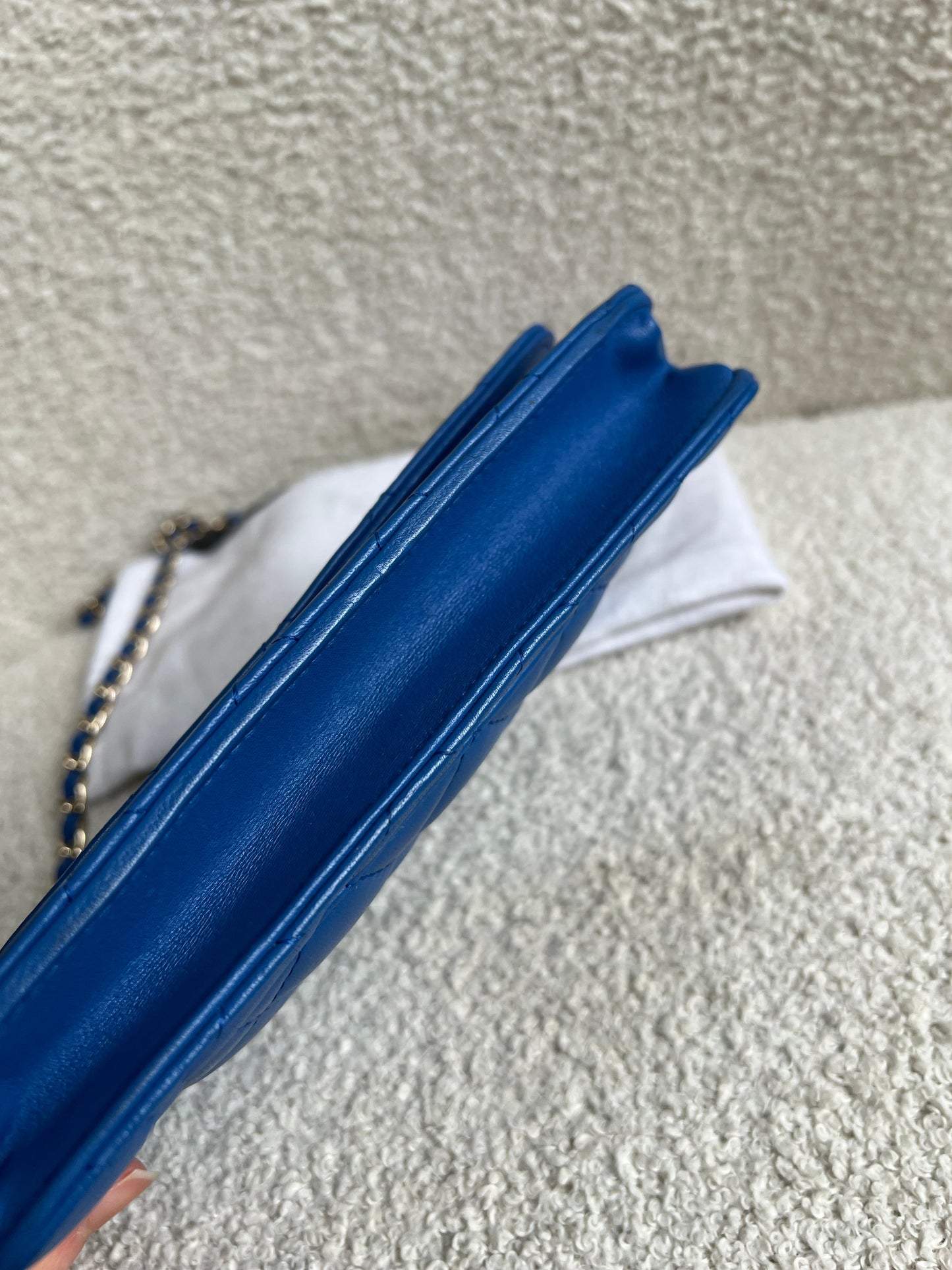 Chanel Blue Lambskin Wallet on Chain (RRP £2,930)