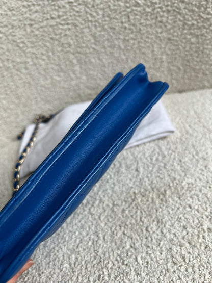 Chanel Blue Lambskin Wallet on Chain (RRP £2,930)