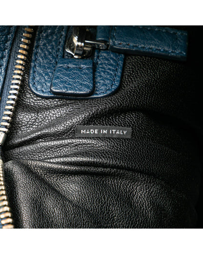 Vitello Daino Leather Crossbody Bag with Adjustable Strap