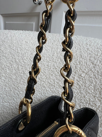 Chanel Black Caviar Grand Shopper Tote Gold Hardware (GST)