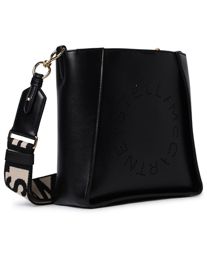 Stella Mccartney Black Soft Polyurethane Mini Crossbody Bag Woman
