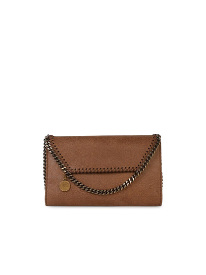Stella Mccartney 'Falabella' Pecan Recycled Polyester Mini 'Crossbody' Clutch Woman
