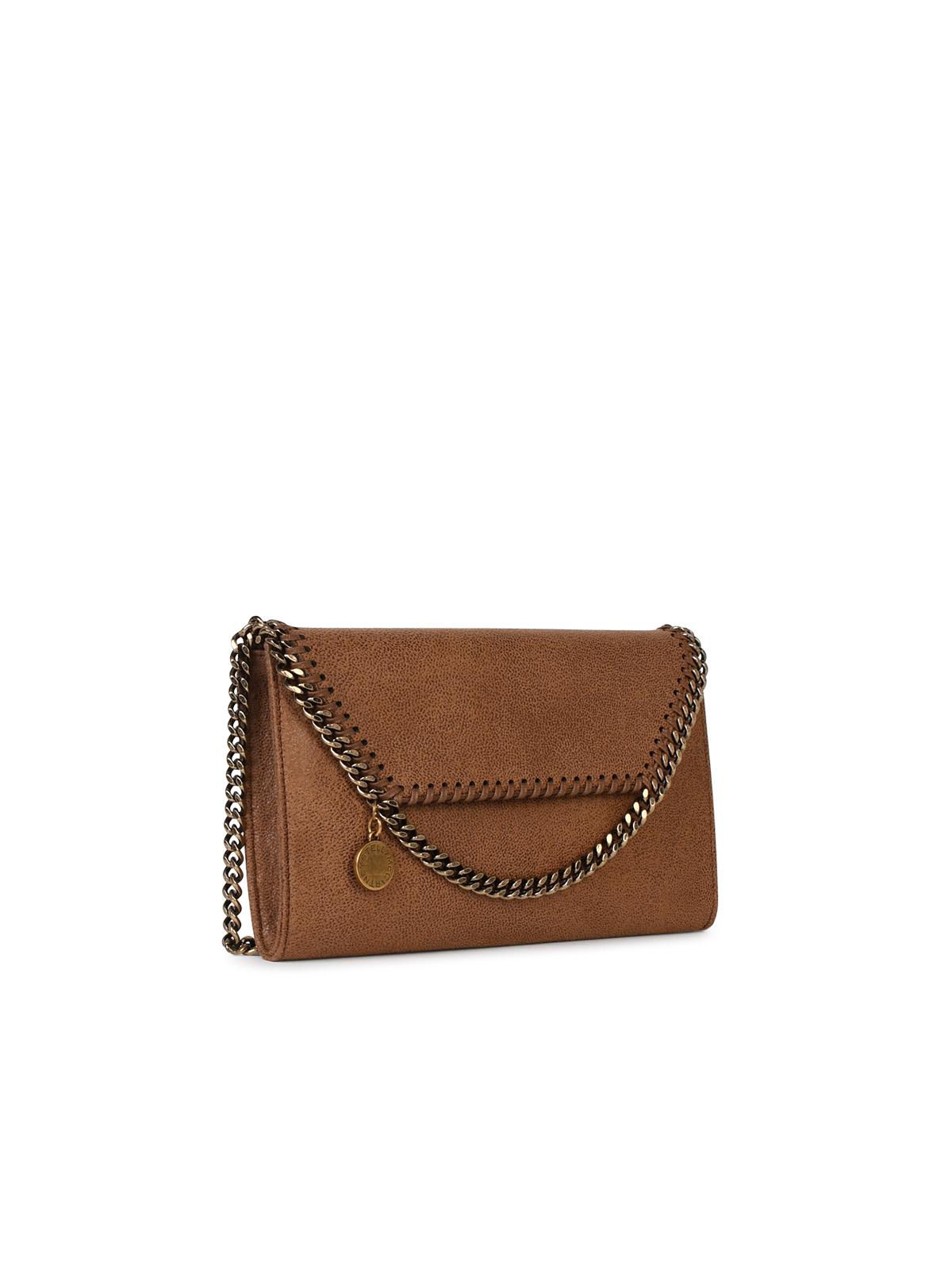 Stella Mccartney 'Falabella' Pecan Recycled Polyester Mini 'Crossbody' Clutch Woman