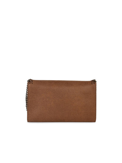 Stella Mccartney 'Falabella' Pecan Recycled Polyester Mini 'Crossbody' Clutch Woman