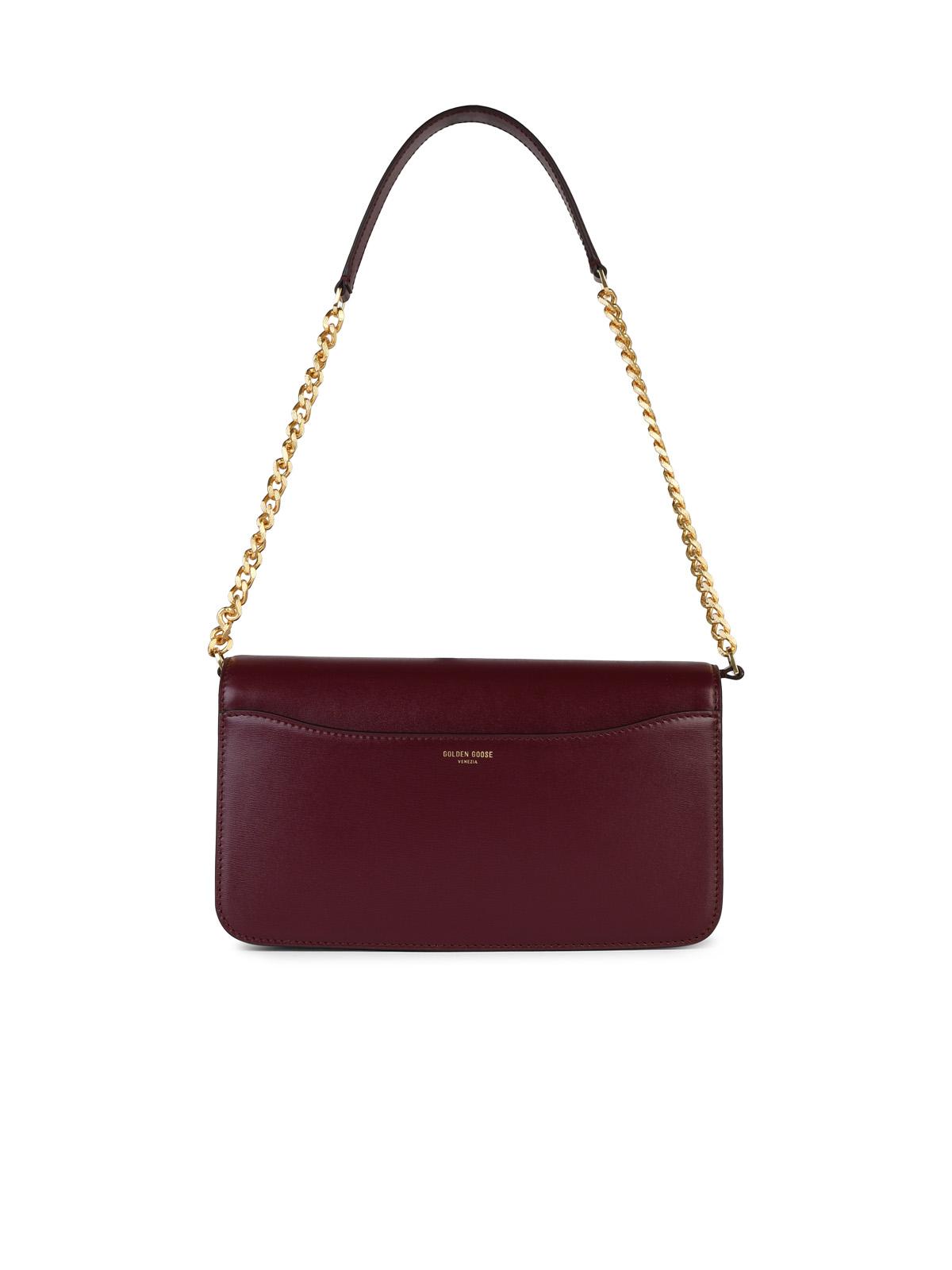 Golden Goose 'Gioia' Burgundy Leather Crossbody Bag Woman
