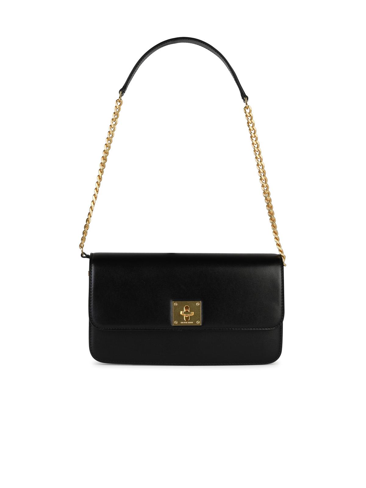 Golden Goose 'Gioia' Black Leather Crossbody Bag Woman