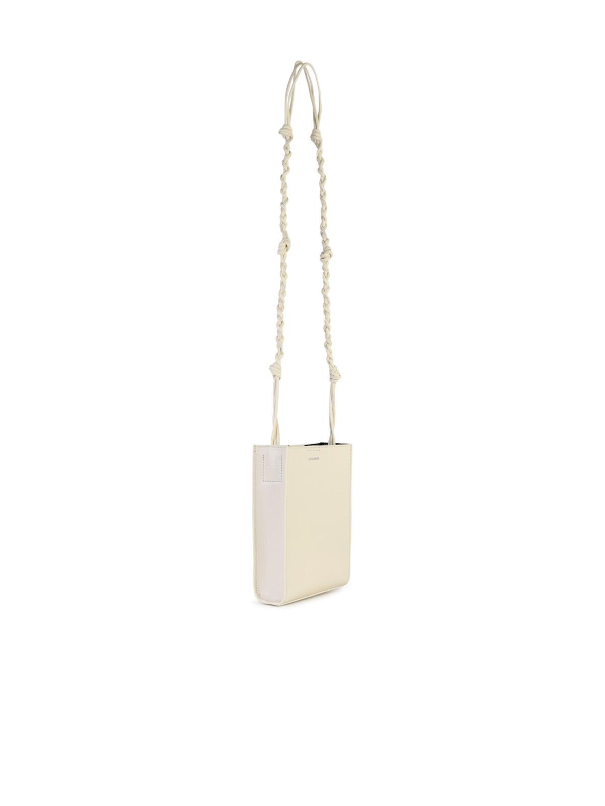 Jil Sander 'Tangle' Ivory Leather Crossbody Bag Woman